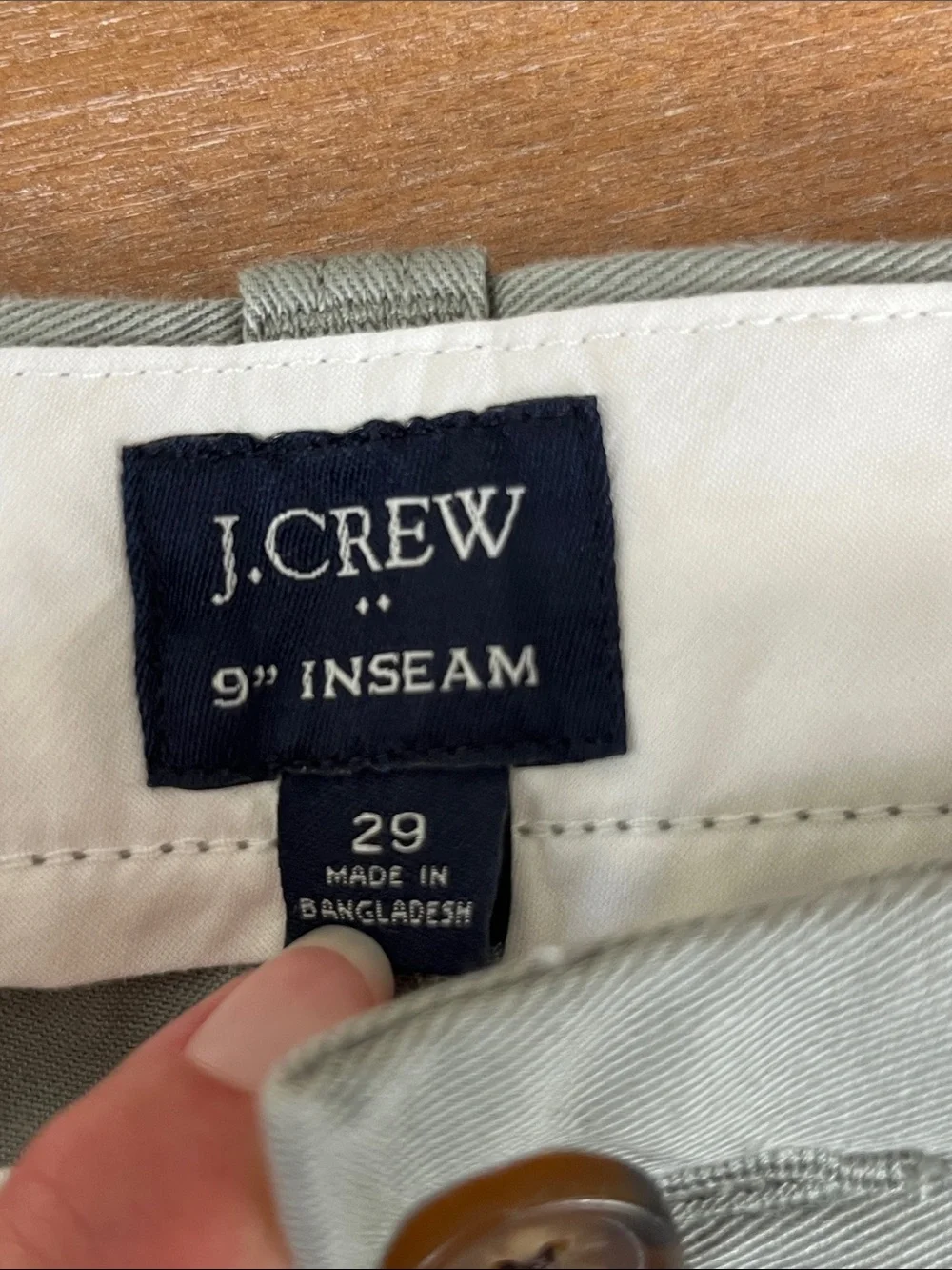 J. Crew Olive Green Flat Front Chino Shorts 29 NWT